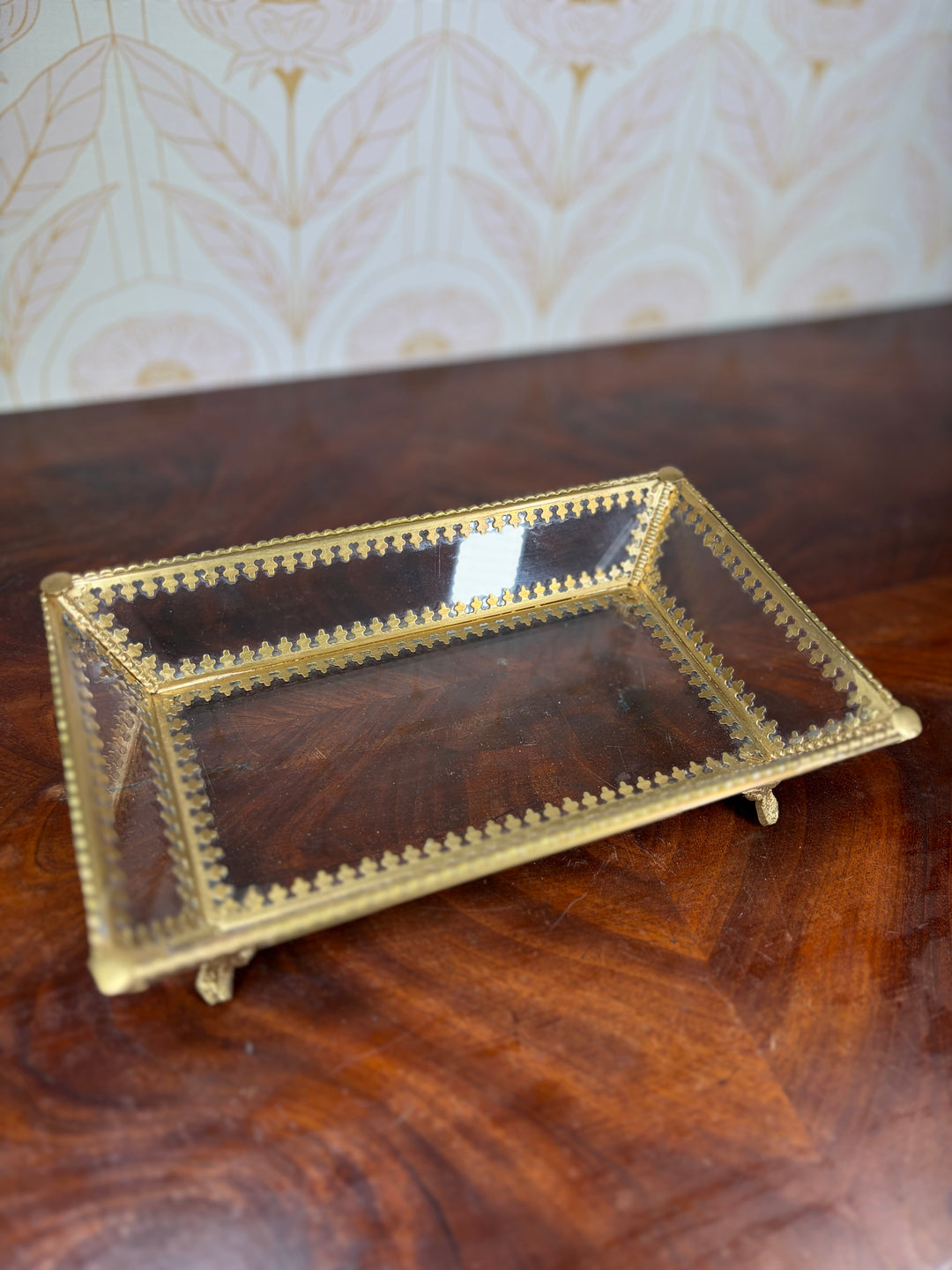 Glass and Brass Tray