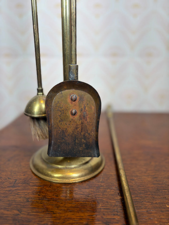 Miniature Brass Fireplace Set - 5 Pieces