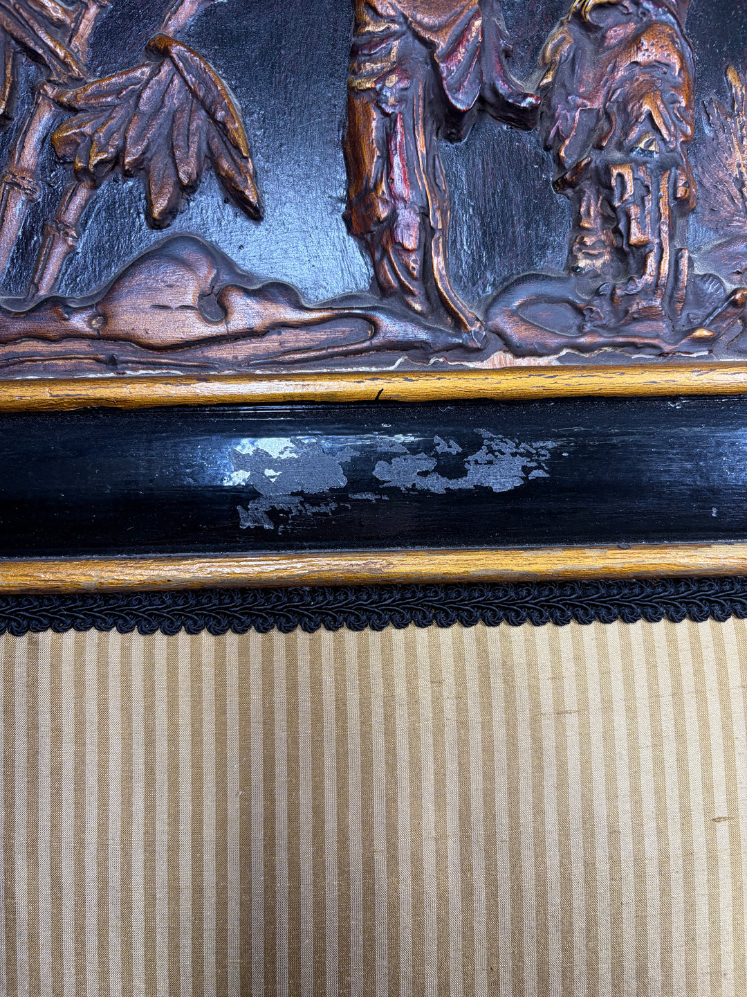Pair of Chinese Chinoiserie Carved Wood Wall Panels