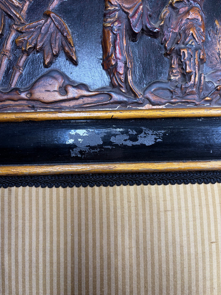 Pair of Chinese Chinoiserie Carved Wood Wall Panels