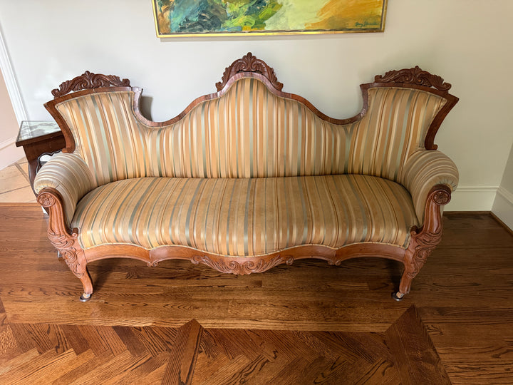 Antique Victorian Carved French Settee (Online Only Item)