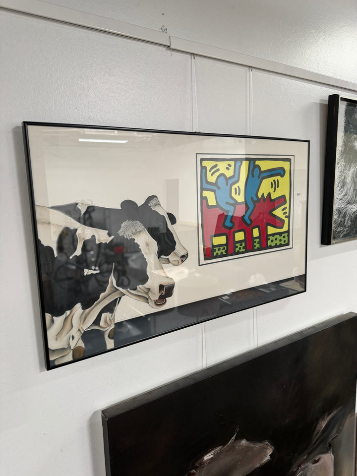 Keith Harring Retrospect 1989, Holstein Cows with Gallery Exhibition