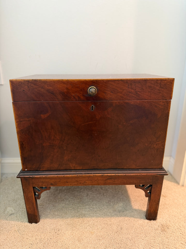 Mahogany Cellarette or Wine Chest on Stand