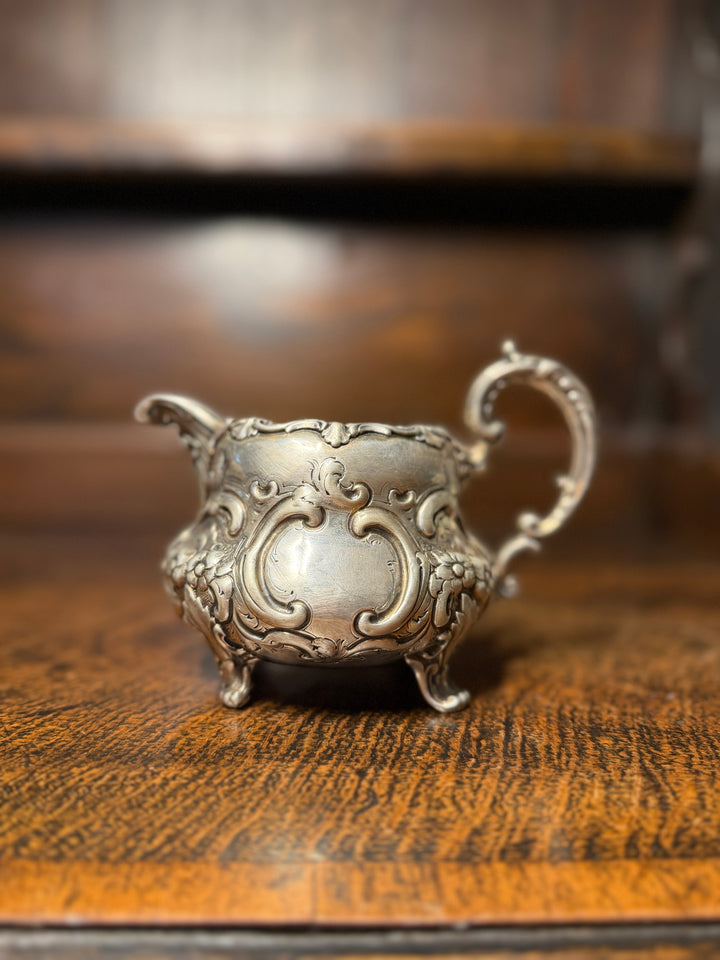 English Victorian Sterling Silver Tea & Coffee Service, Louis XV Pattern