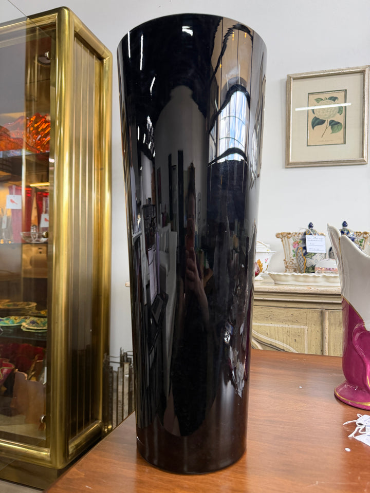 Unmarked Black Vase