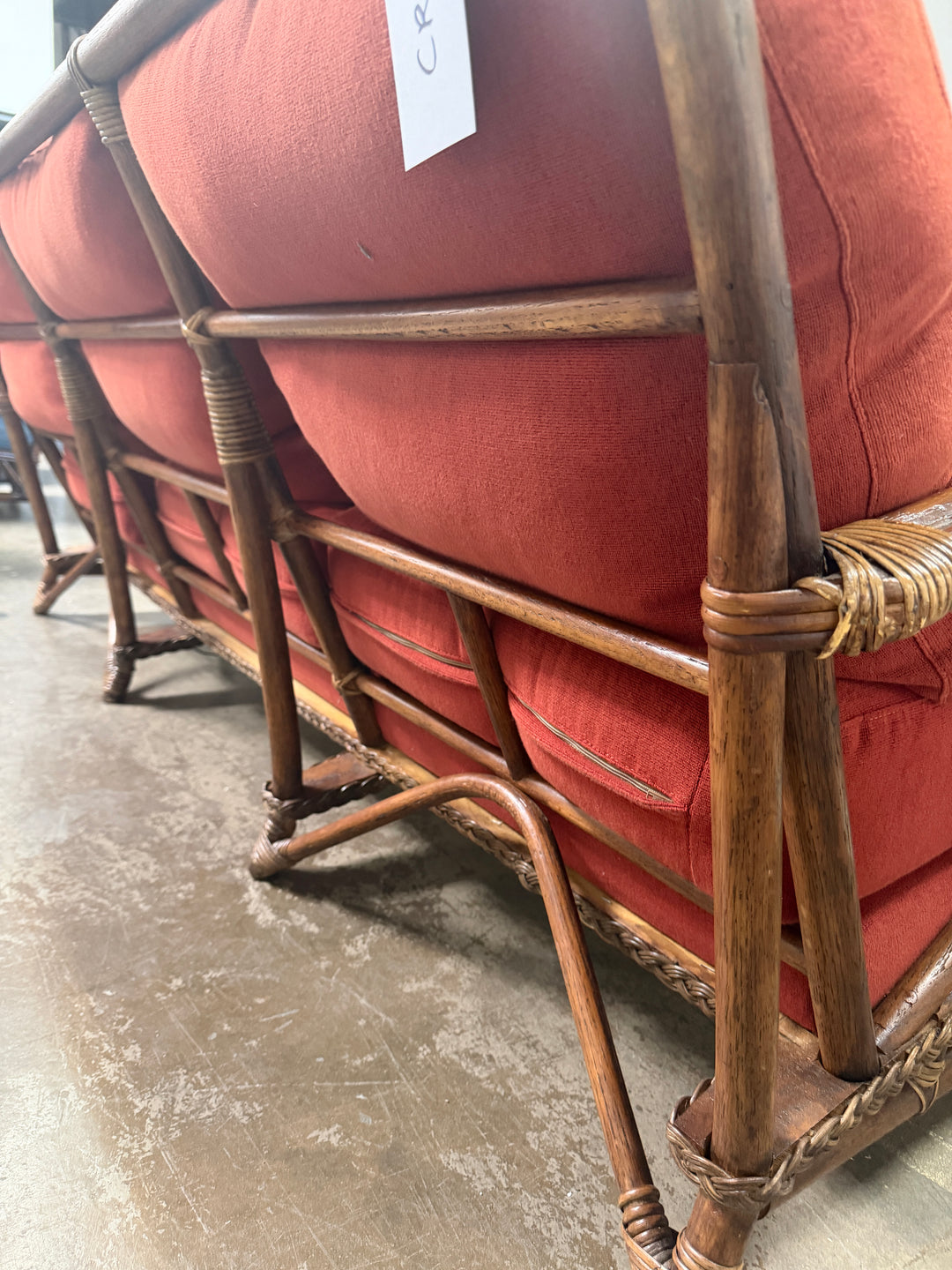 Vintage Bamboo and Rattan Sofa