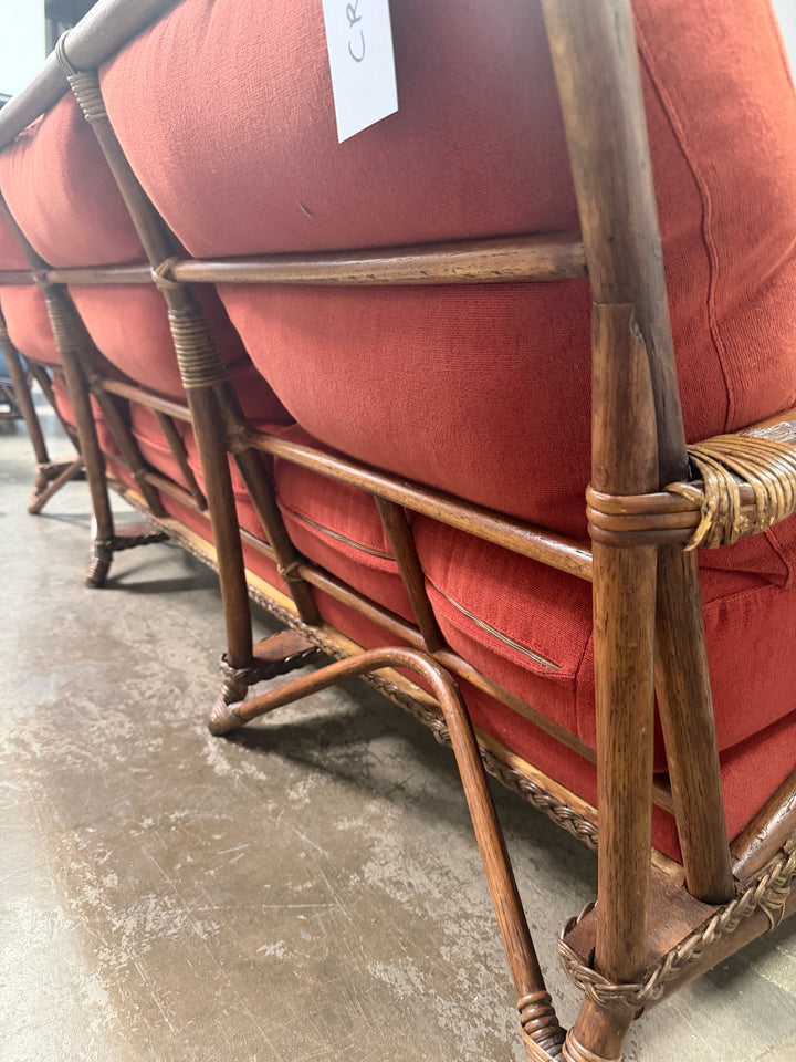 Vintage Bamboo and Rattan Sofa