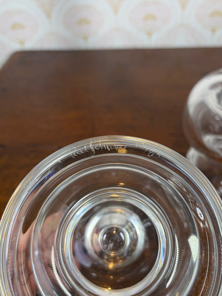 Unmarked Crystal Candlestick Holders