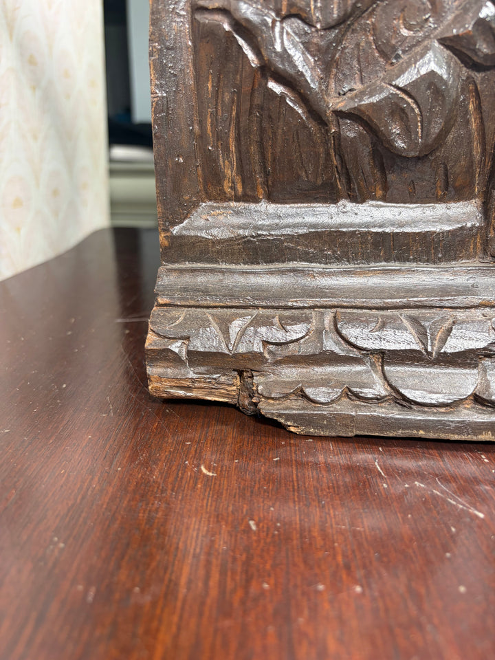 Carved Wood Architectural Pedestal or Reliquary Base