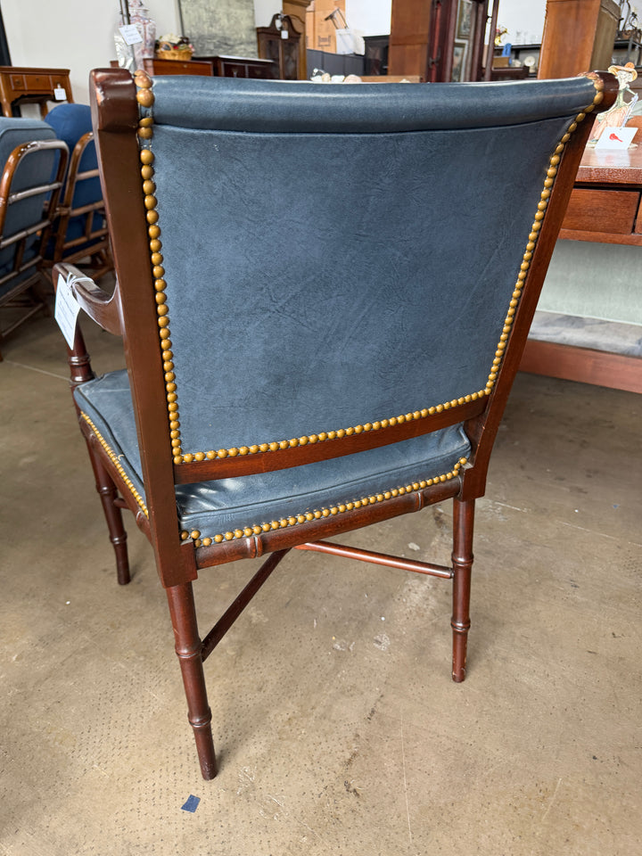 Regency Style Chairs with Faux Leather