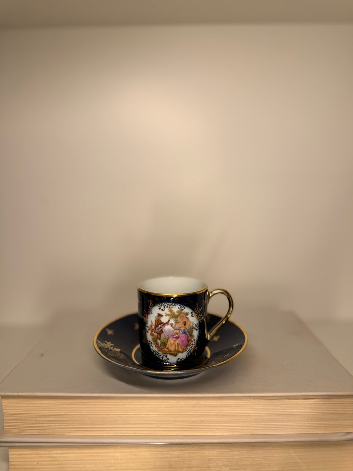 Limoge Demitasse Cup and Saucer