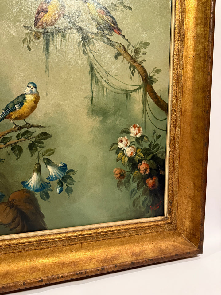 Birds of Paradise, an Ira Monte Original Oil Painting