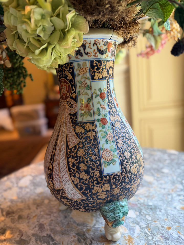 Large Asian Chinoserie Style Vase