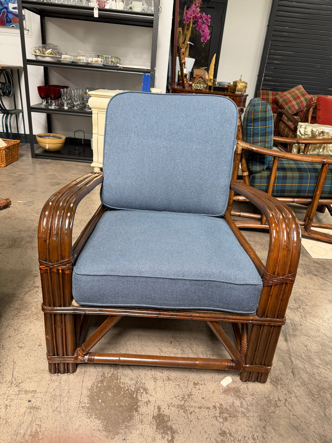 Vintage Bamboo and Rattan Armchairs