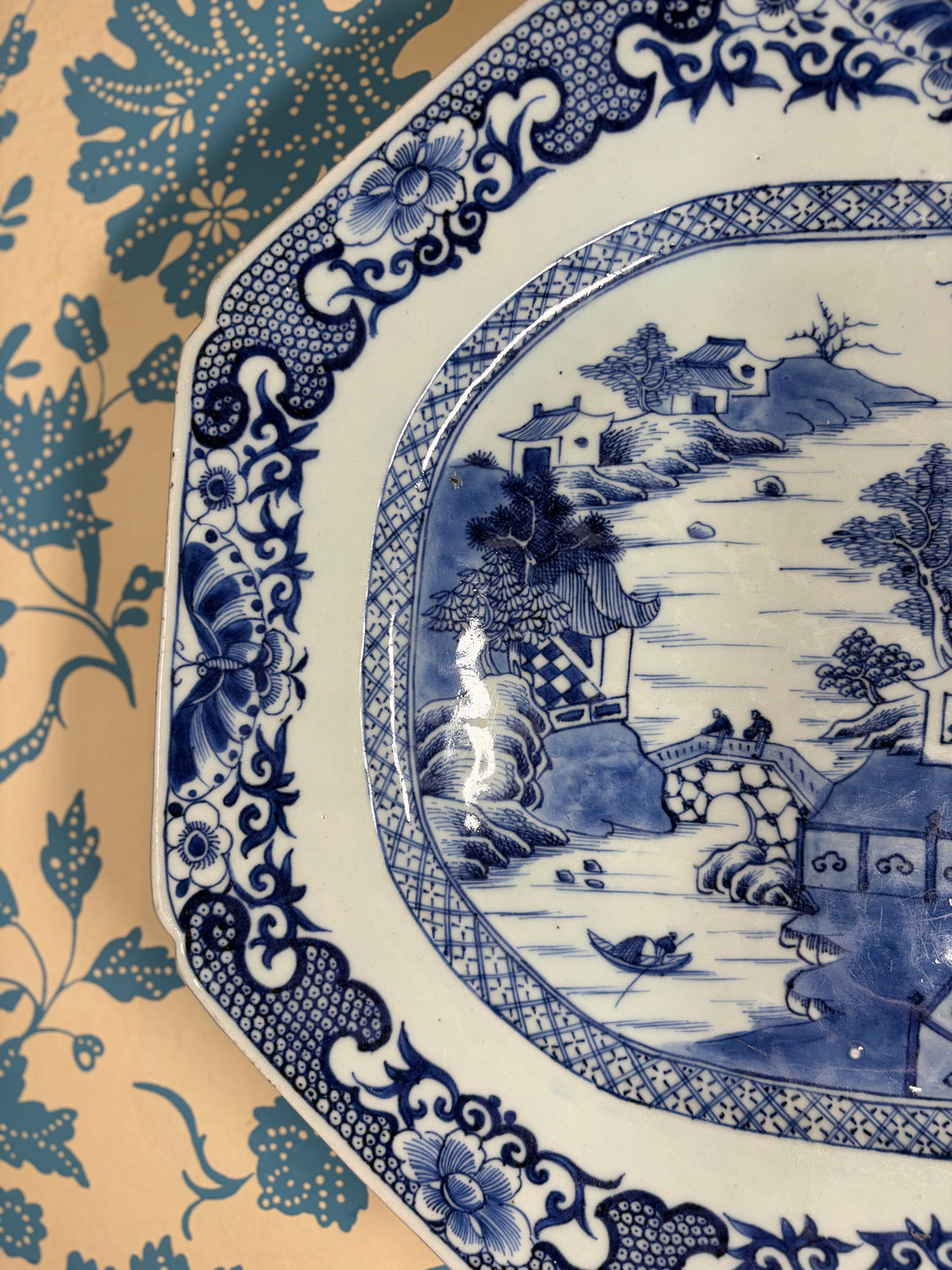 Blue Willow Antique Wall Plate