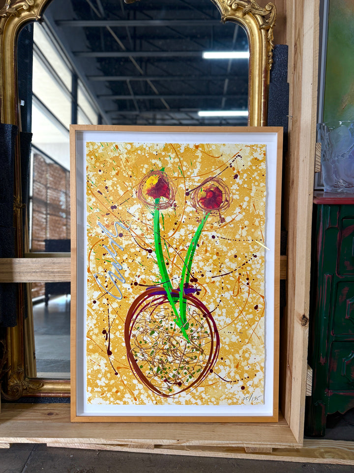 "Copper Duo" - Lithograph with Handwork by Dale Chihuly 25/175