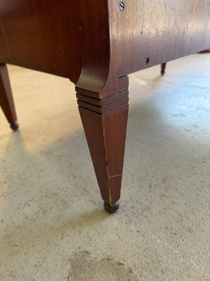19th Century Hand-Painted Satin Wood Secretary Desk and Dresser