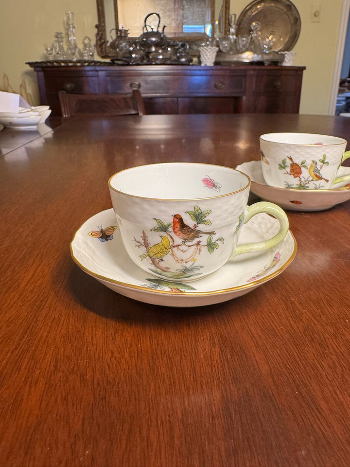 Herend Rothschild Teacup and Saucer (#1728)