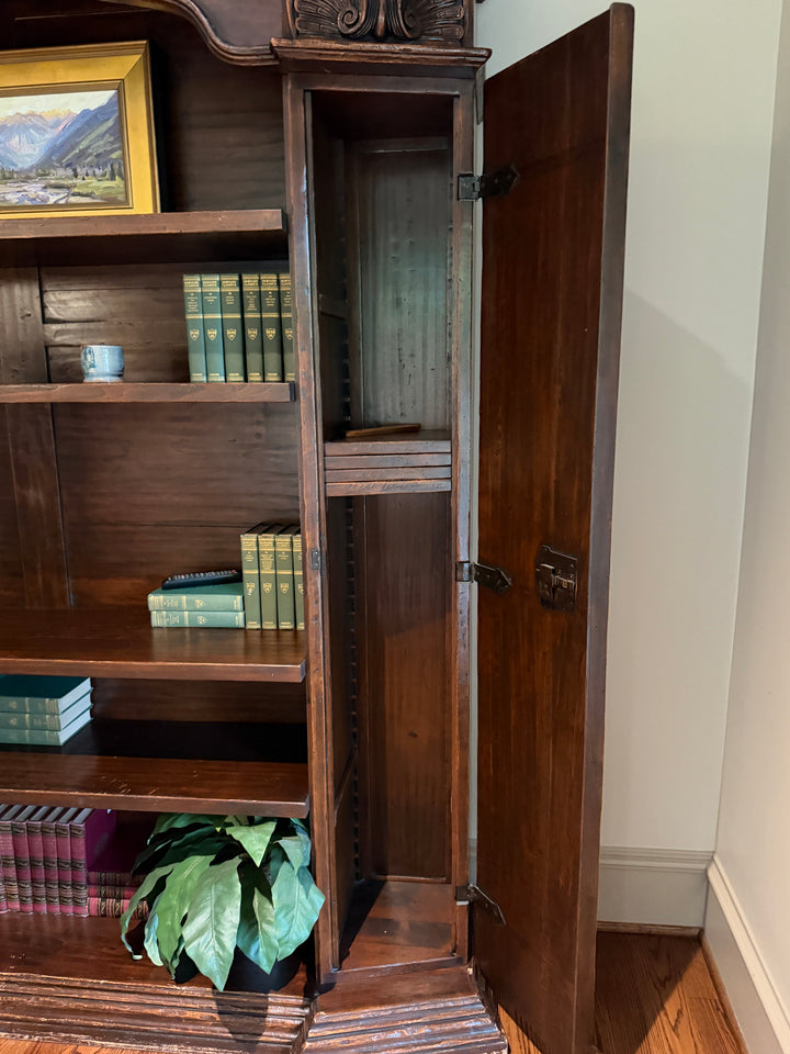 Large Vintage Carved Bookcase (Online Only Item)