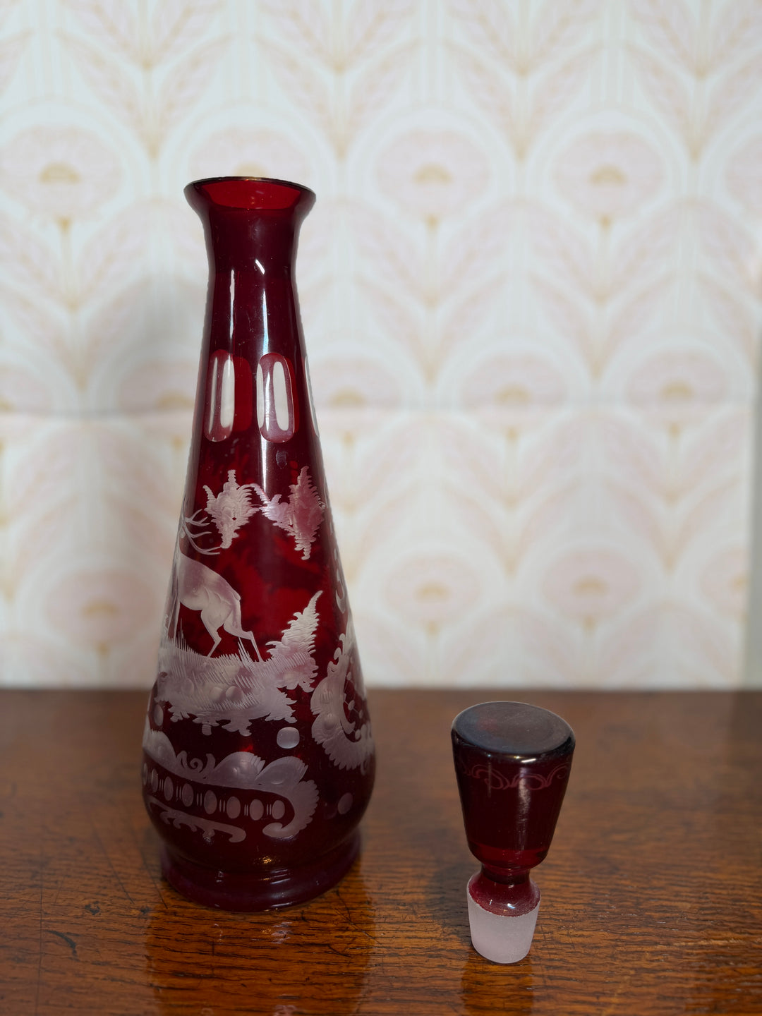Bohemian Ruby Red Decanter