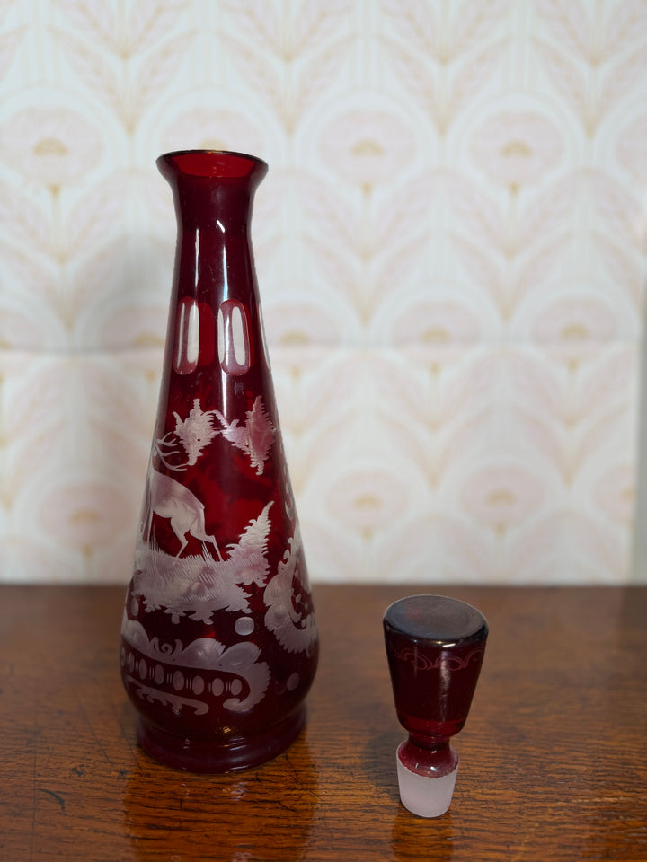 Bohemian Ruby Red Decanter
