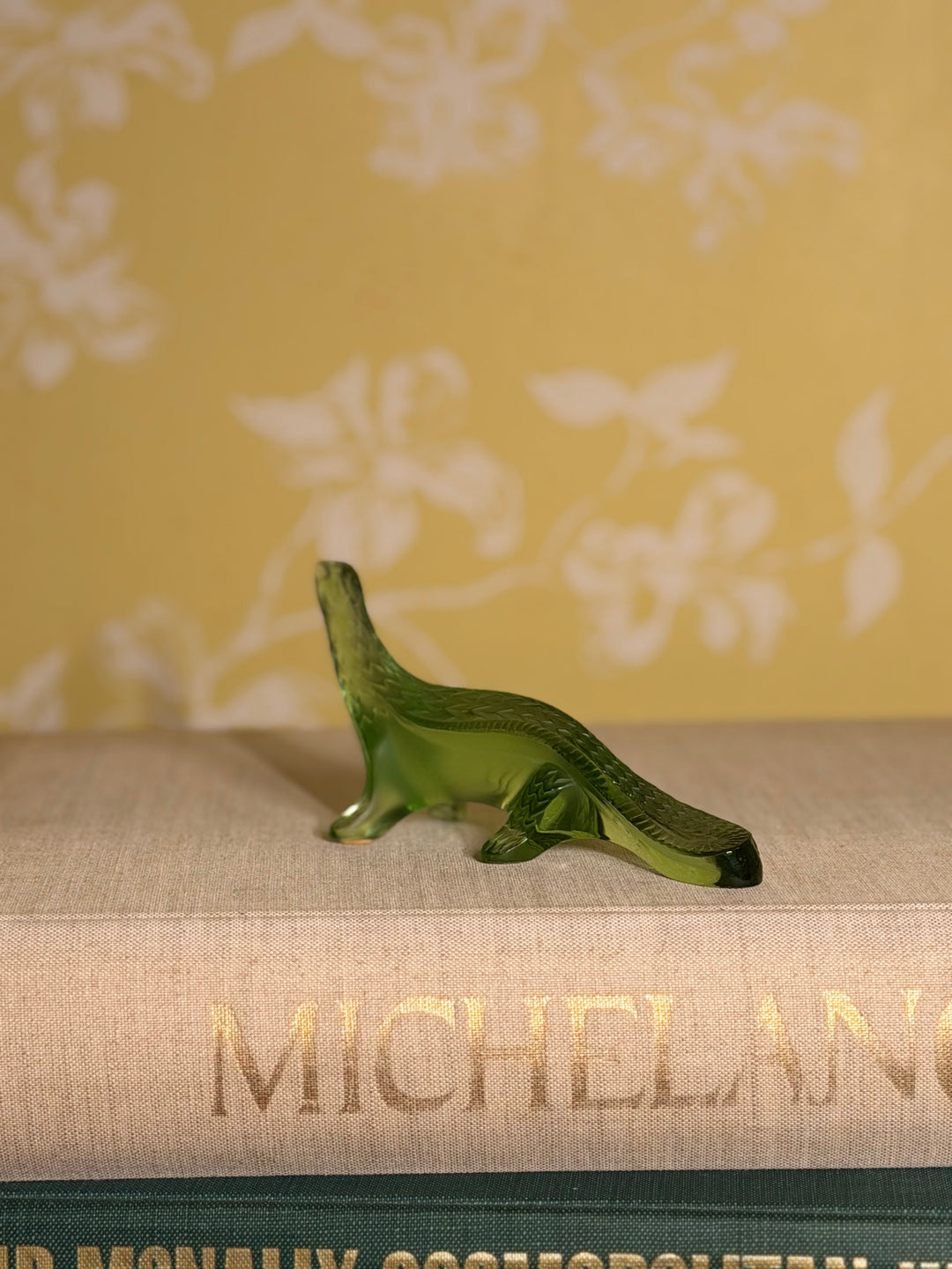 Lalique Green Dinosaur