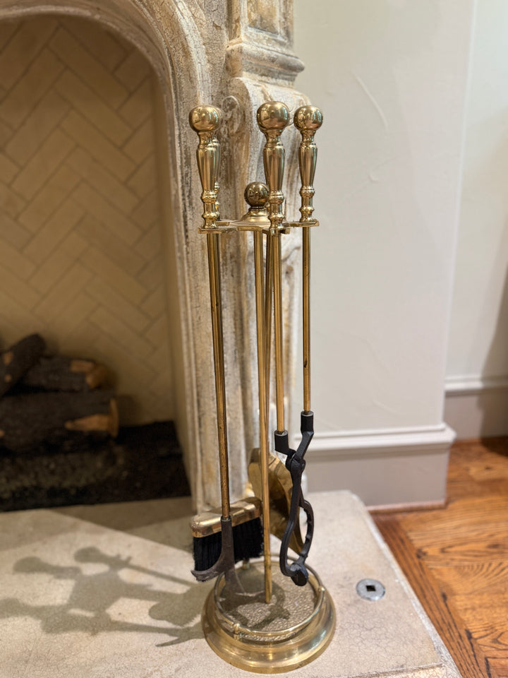 Vintage Brass Fireplace Set (Online Only Item)