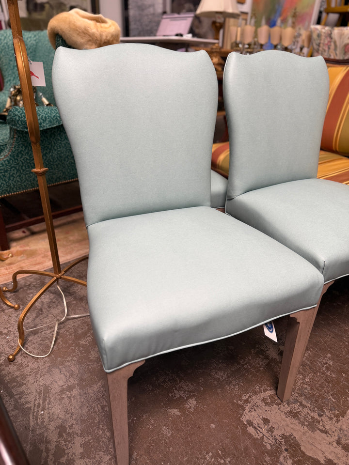 Set of 3 Blue Dining Chairs