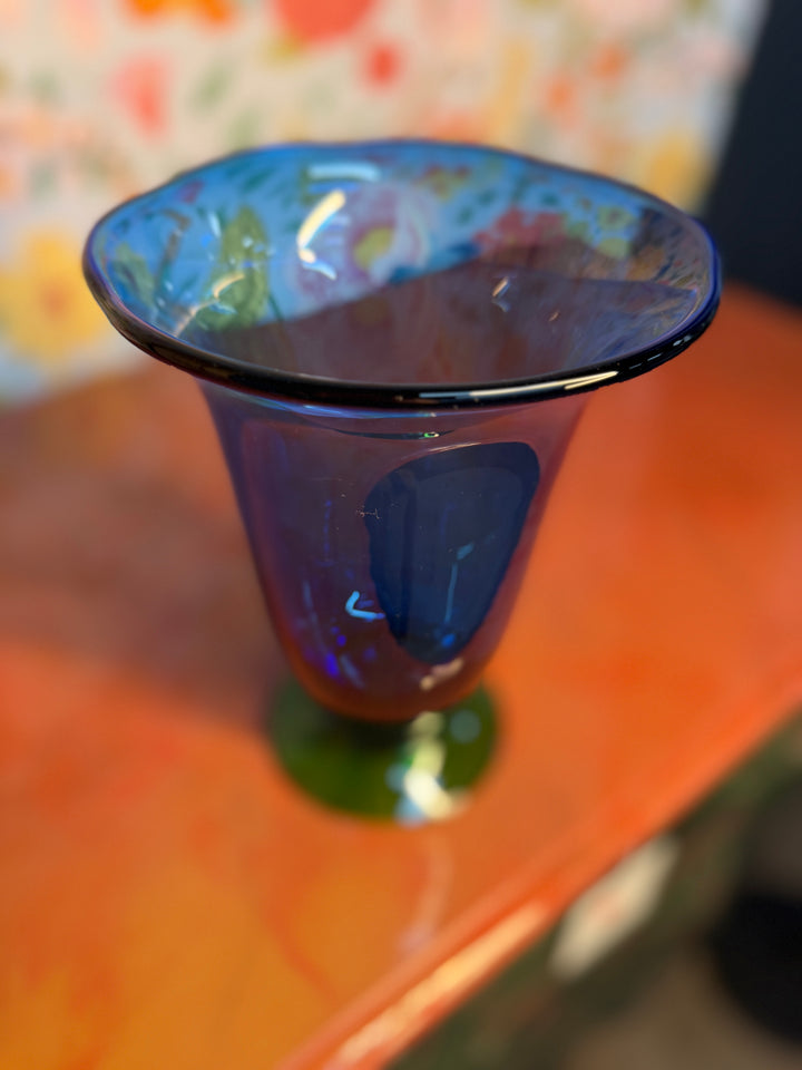 Orrefors Blue & Green Vase