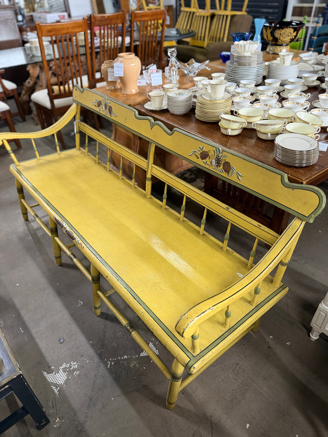 Yellow Painted Bench