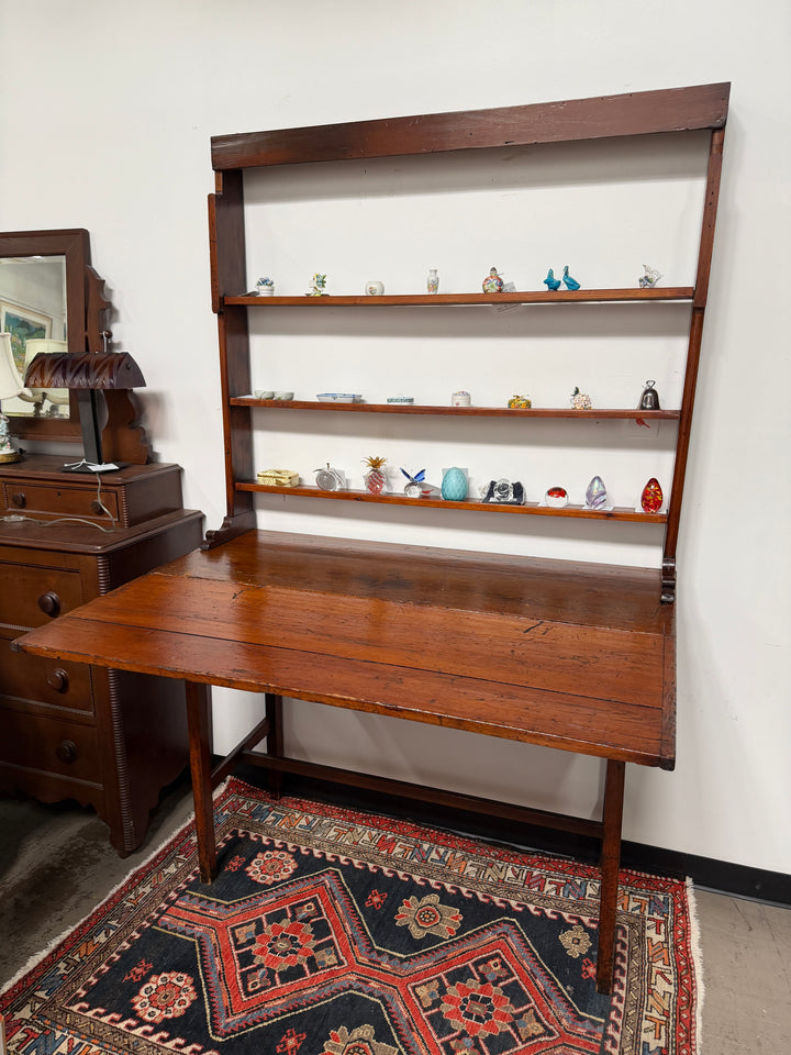 Antique Drop Leaf table with Shelving