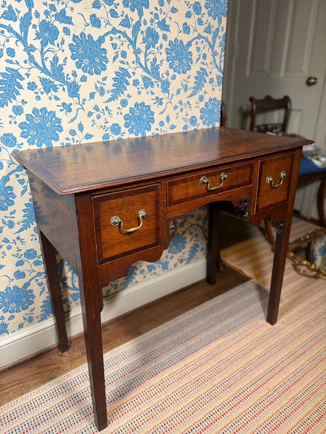 Antique Georgian Oak/Mahogany Lowboy