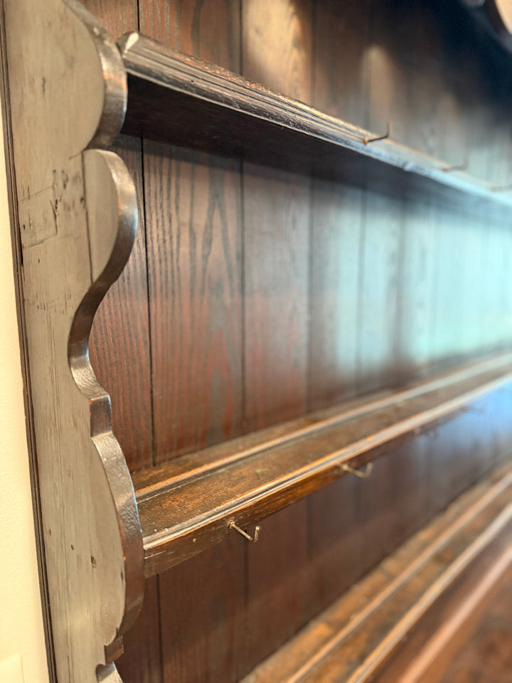 Antique Welsh Oak Dresser with Plate Rack