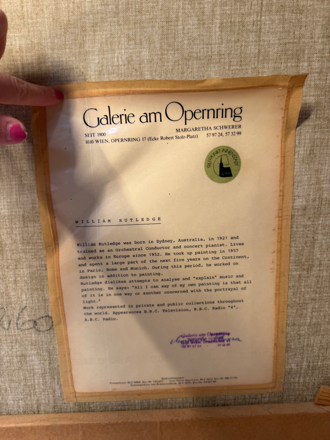 William Rutledge Garden Oil Painting