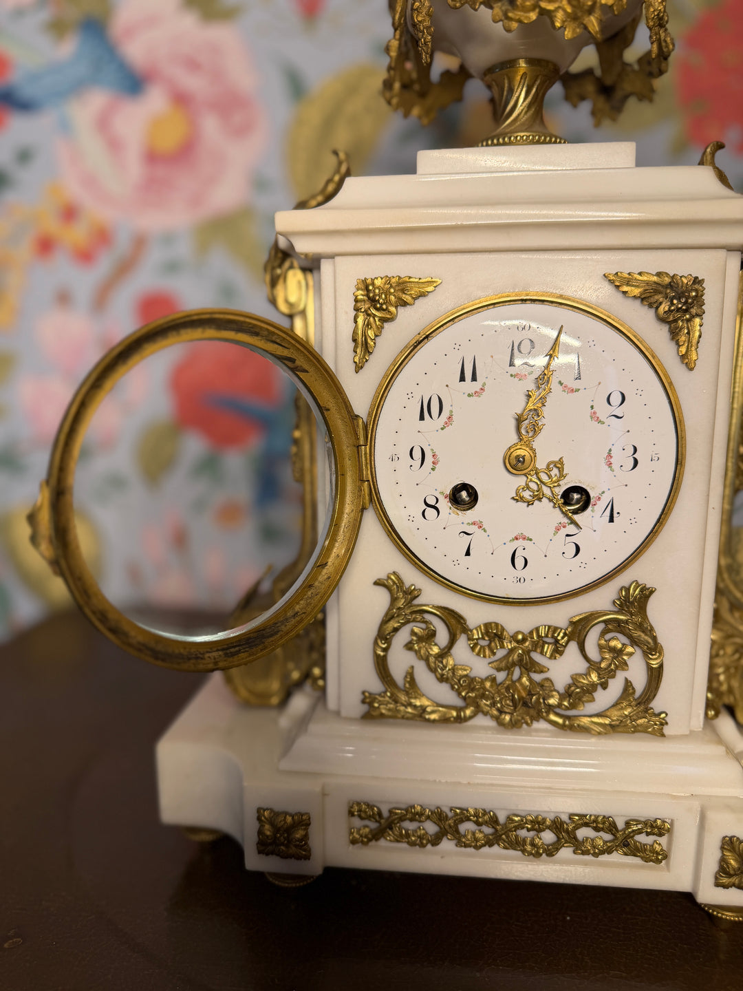 French Louis XVI Style Mantle Clock