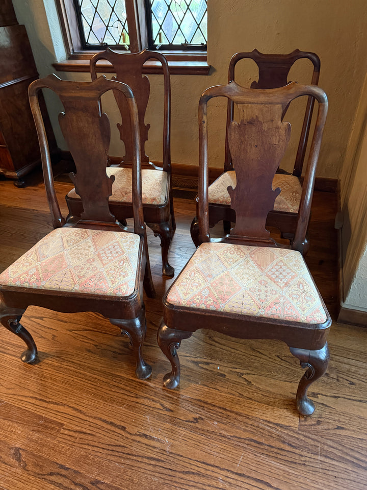 Circa 1720s - 1740s Set of Four George II Side Chairs