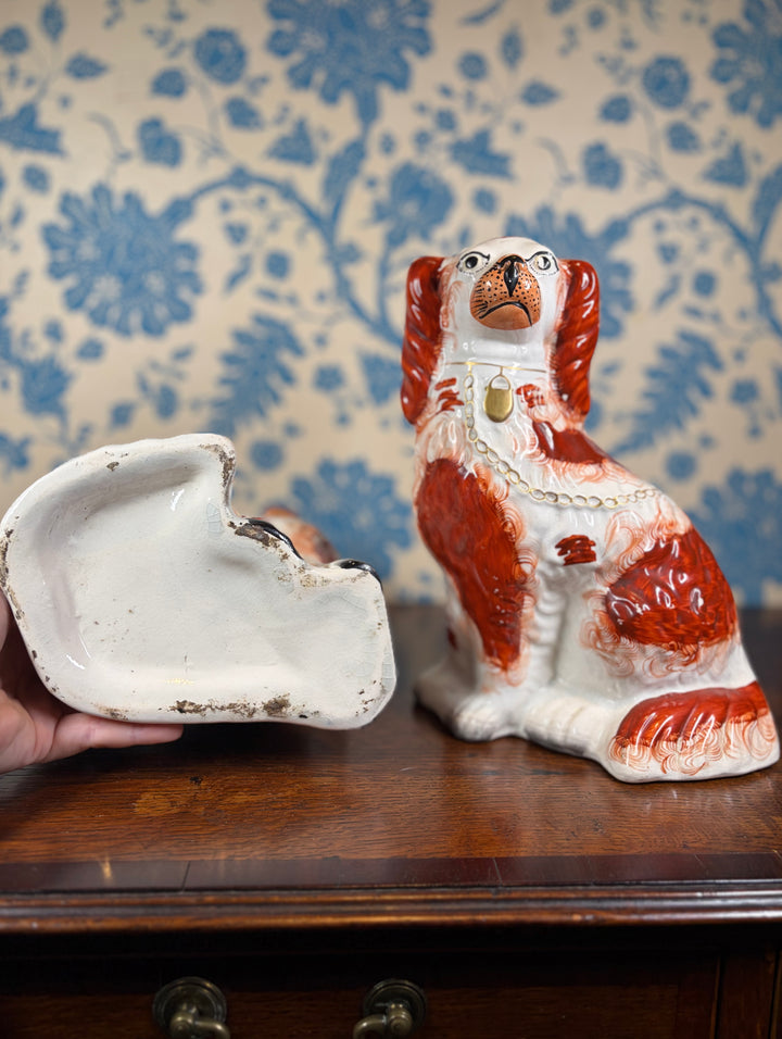 Pair of Antique English Staffordshire Dogs