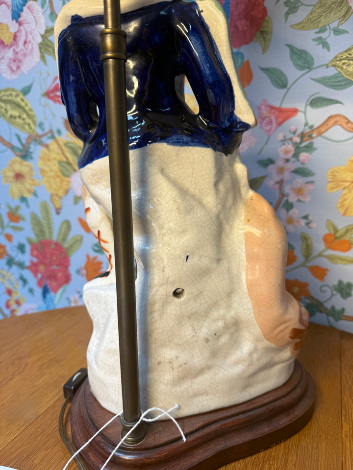 The Lion Slayer Staffordshire Lamp
