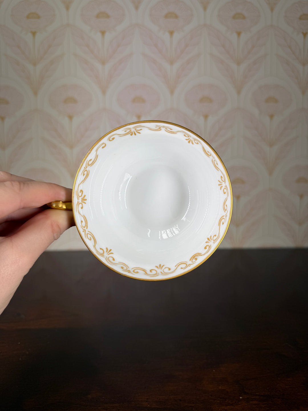 Antique Floral Limoges Teacup and Saucer