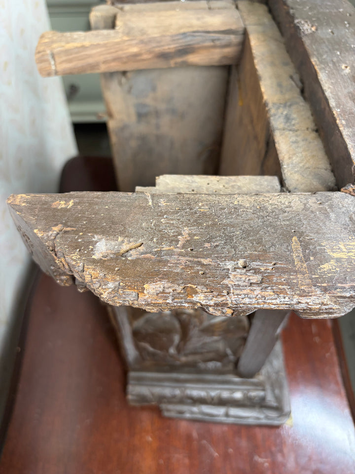 Carved Wood Architectural Pedestal or Reliquary Base