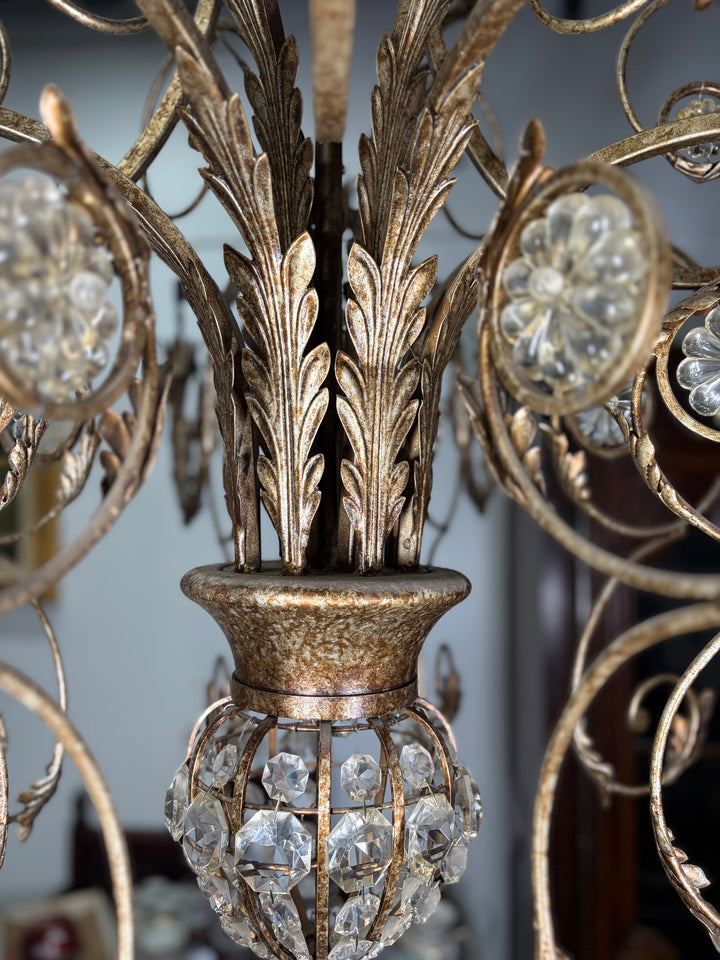 Large Multi-Arm Crystal Chandelier