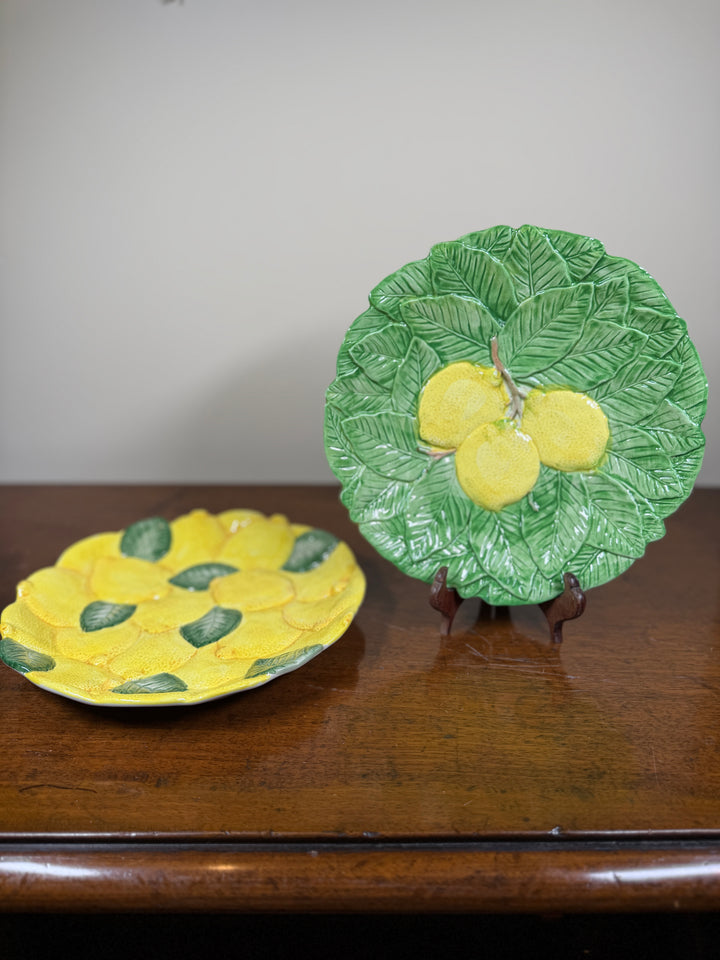 Fitz and Floyd Vintage Lemon Cups, Teapot, and Serving Plates (Priced as a set)