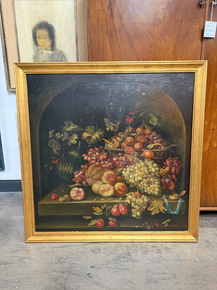 Still Life Fruit Oil on Canvas Painting