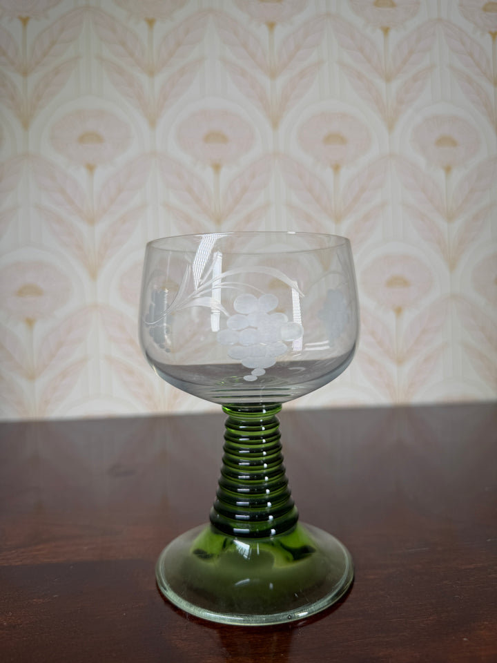 Set of 2 Green Glasses