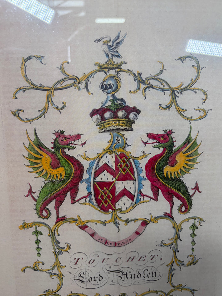 Framed Heraldic Coat of Arms Print – Touchet, Lord Audley
