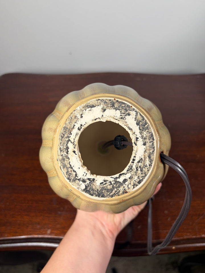 Ceramic Drip-Glaze Teardrop Lamp Base