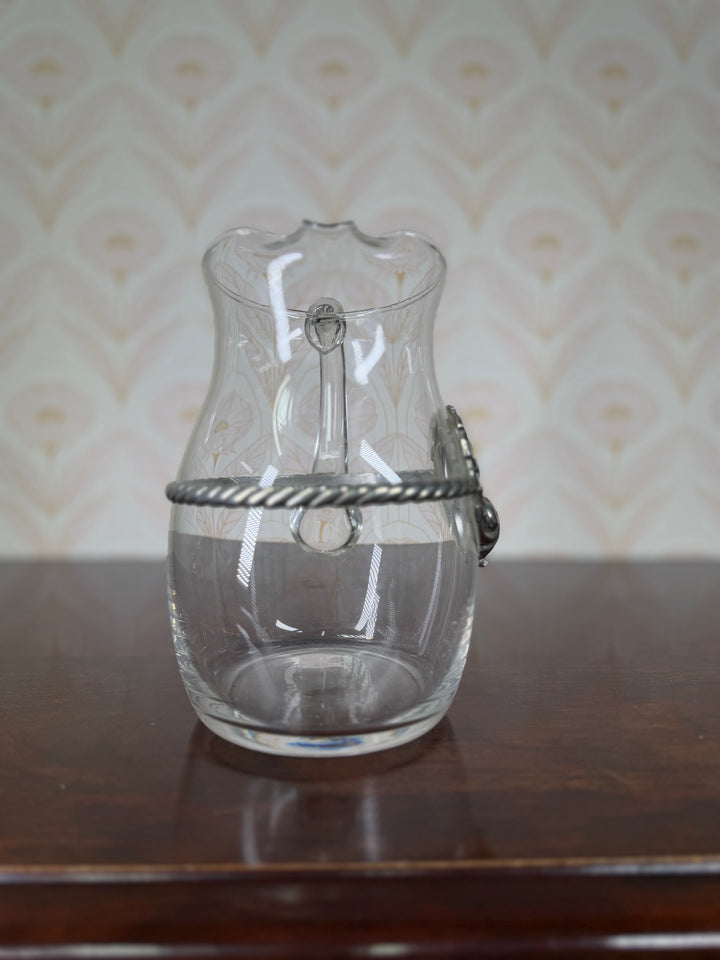 Glass and Pewter Pitcher