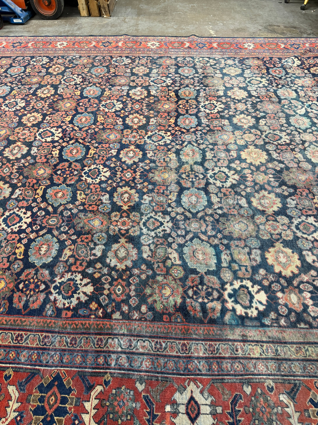 Antique Sultanabad Overall Pattern Mahal