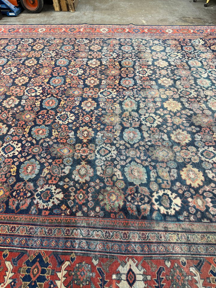 Antique Sultanabad Overall Pattern Mahal