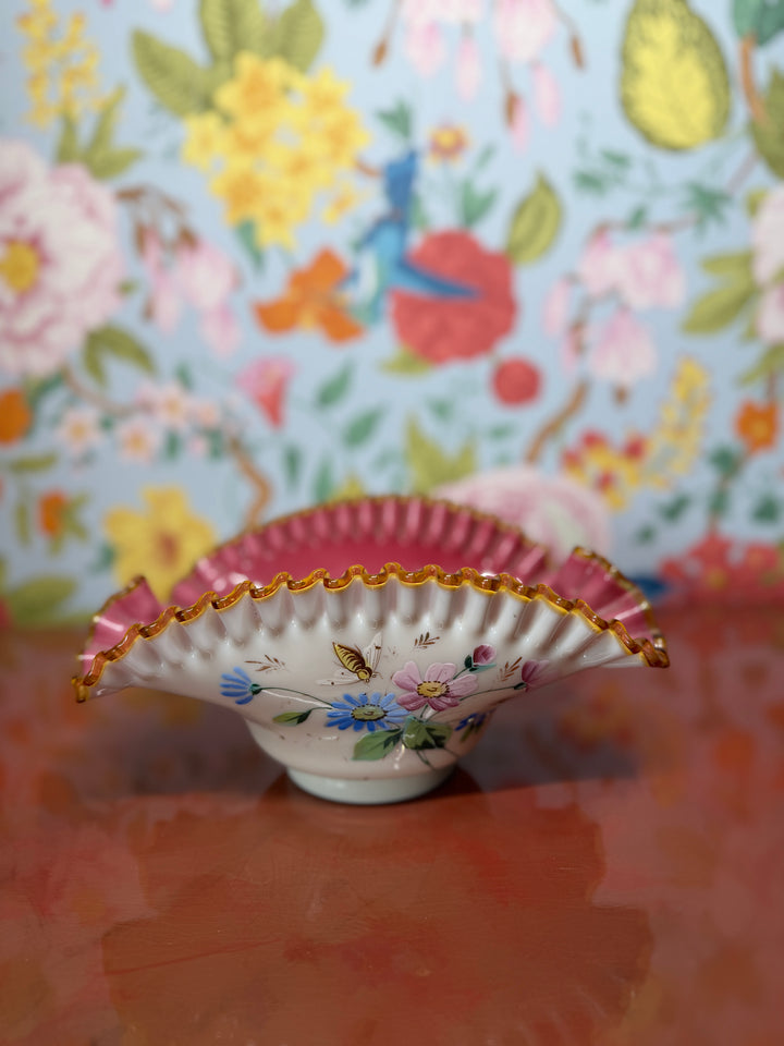 Antique Art Glass Victorian Berry Server